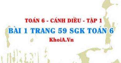 Bài 1 trang 59 SGK Toán 6 tập 1 Cánh Diều